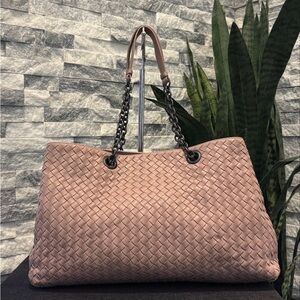 Bottega Veneta Intreciatto Nappa double chain tote